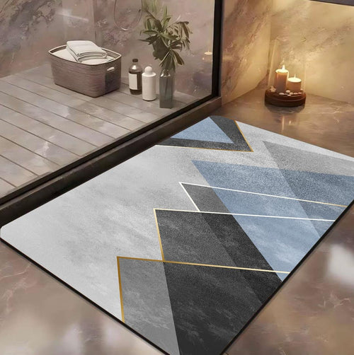 2 Pcs Medium Size Water Absorbent Anti-Slip waves Mat