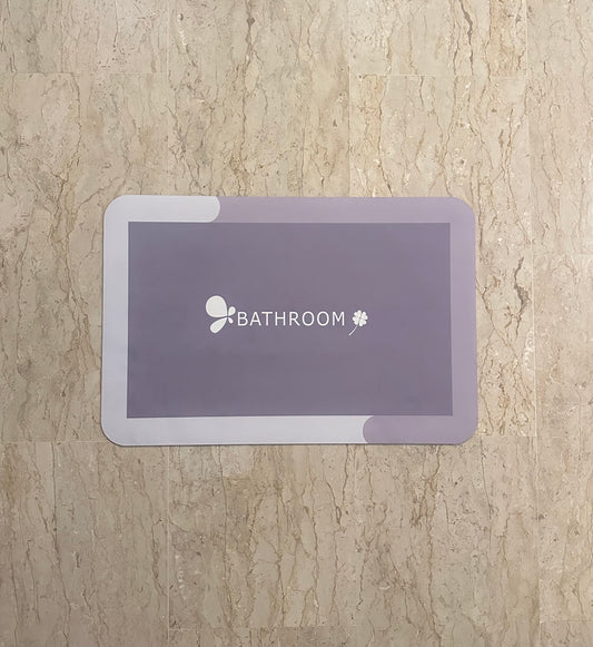 2 Pcs Water Resistant Bathroom Mats